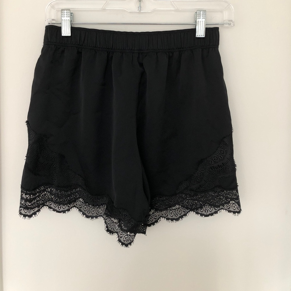 Silk and lace shorts